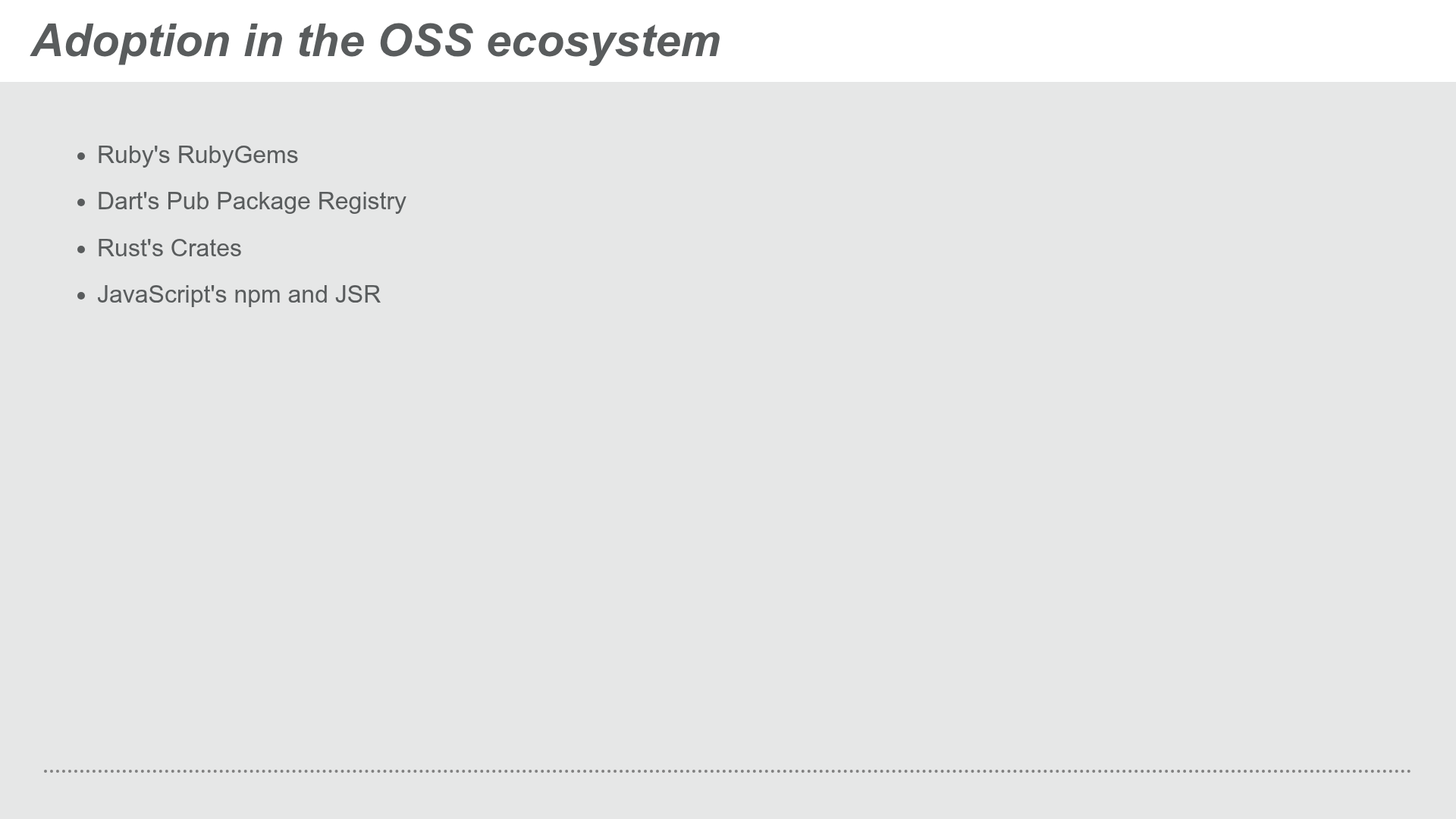 Trusted Publishing adoption in software registries