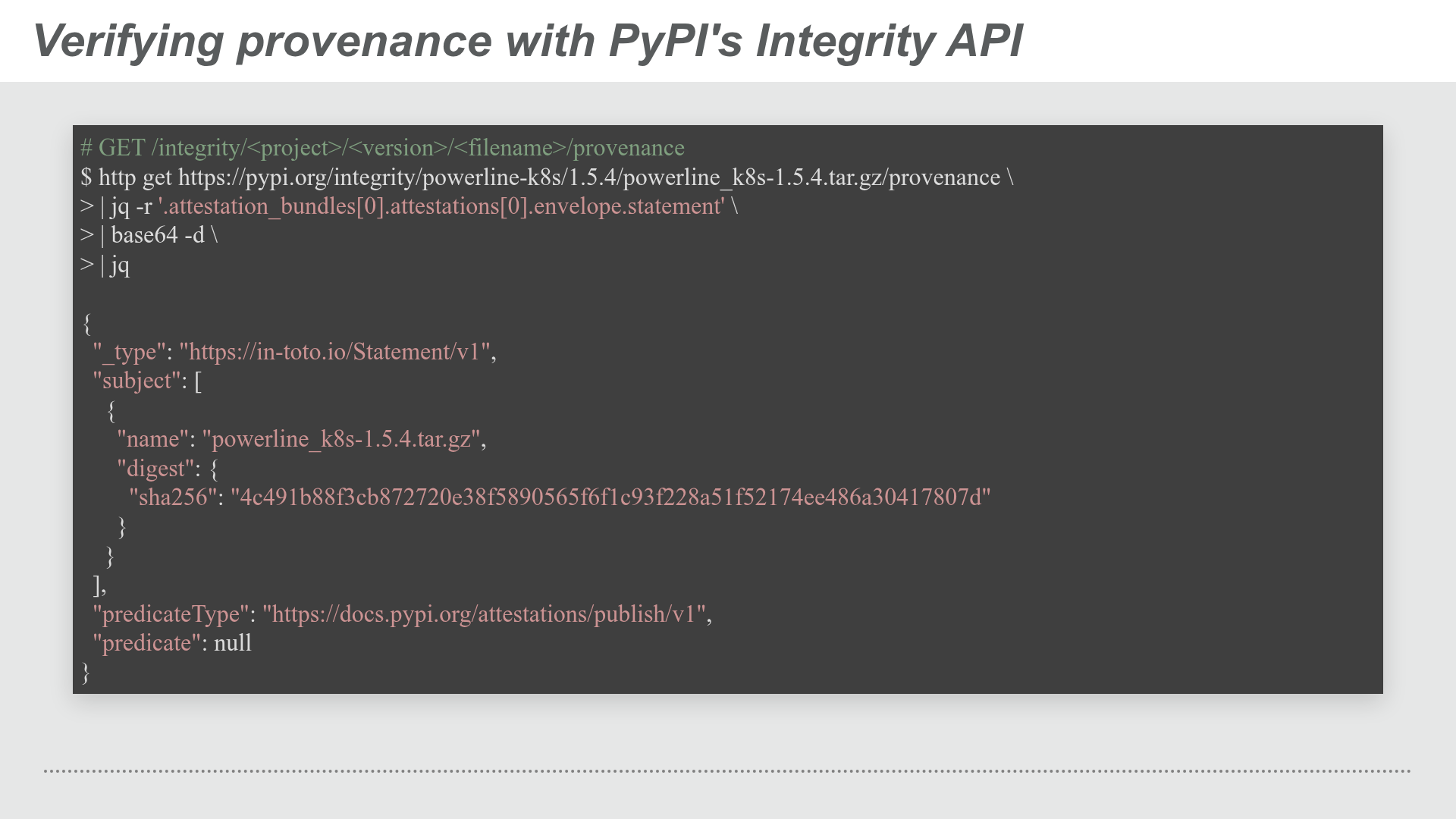 PyPI Integrity API