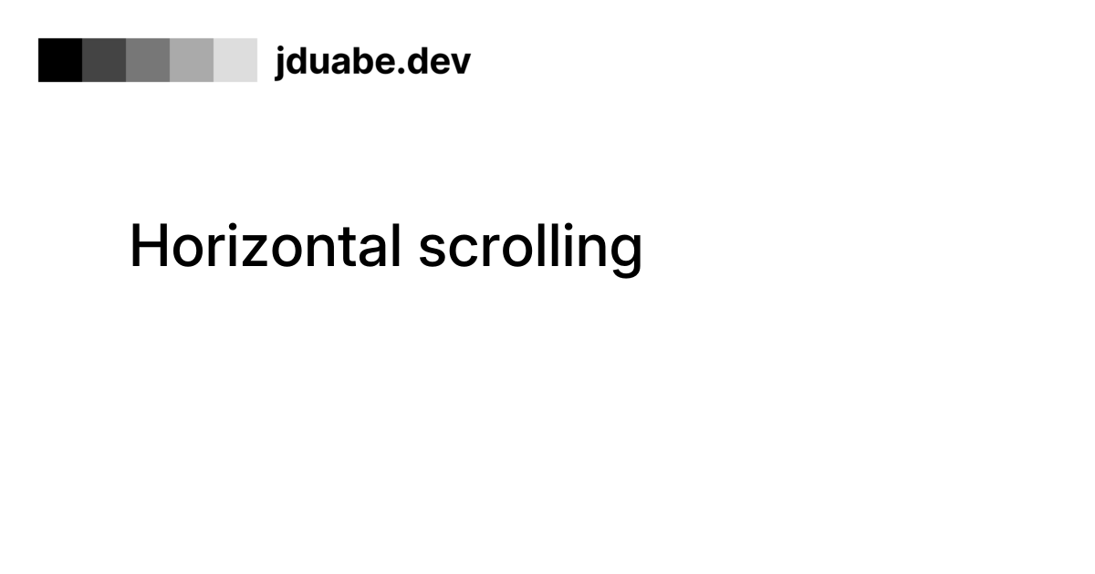 Horizontal scrolling